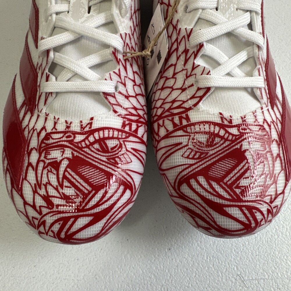 Adidas Adizero Electric Football Cleats Shoes Red White IH8571 Men Size 10 - Picture 2 of 16